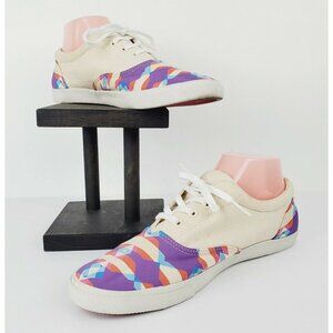 Bucketfeet Women's Southwest Aztec Print Canvas Lace Up Sneakers Sz 9